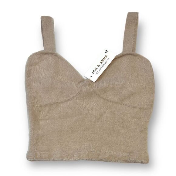 Jon & Anna Fuzzy Cropped Top Size Medium - Picture 1 of 5